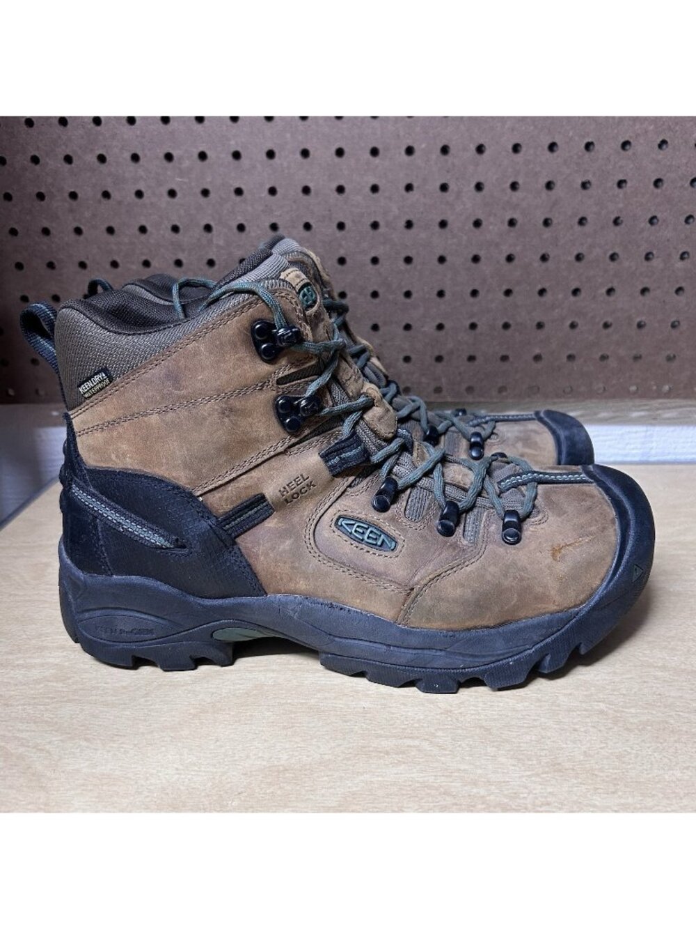 Keen Pittsburgh Carbon Toe Boot Brown/Pastures Mens Size 10.5 EE No Insoles